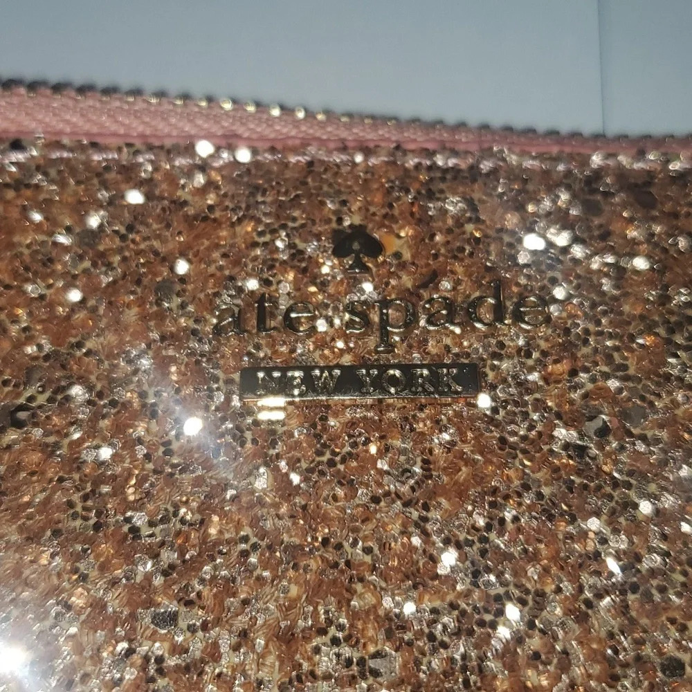 Kate Spade Rose Gold Glitter Clutch - Picture 9 of 14